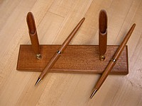 Mahogany 2-Pen Desk Set