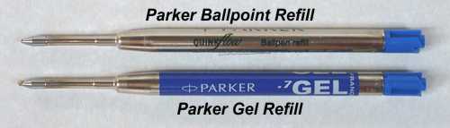 Parker refill comparison