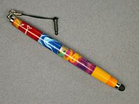 Chrome Stylus with multi-colored acrylics (1)